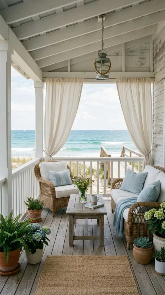 Coastal-Inspired White Porch
