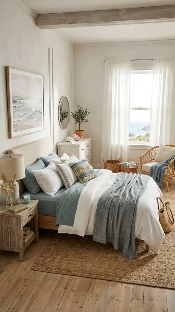 12 Beach Themed Bedroom Ideas for a Calm Coastal Feel 10 Coastal Layers