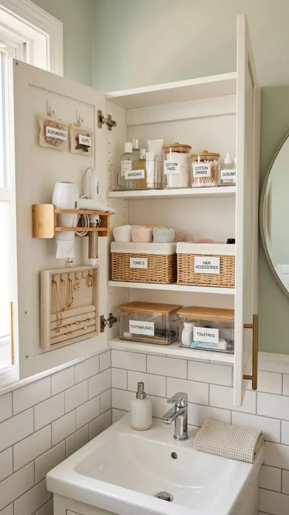 12 Bathroom Cabinet Styling Ideas for Small Space Homes 14 Compact Cabinet Organization