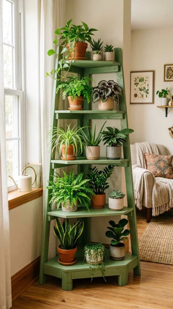 10+ DIY Plant Stand Ideas to Style Your Home Beautifully 4 Corner Tier Plant Stand Glow-Up