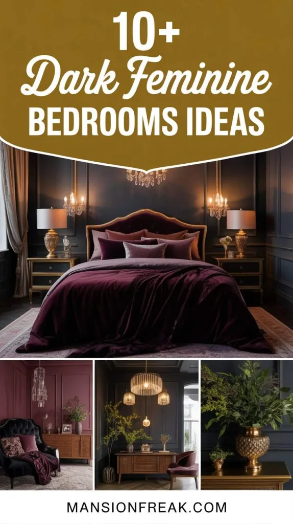 10+ Dark Feminine Bedrooms that Feel Moody and Powerful 2 Dark Feminine Bedrooms ideas