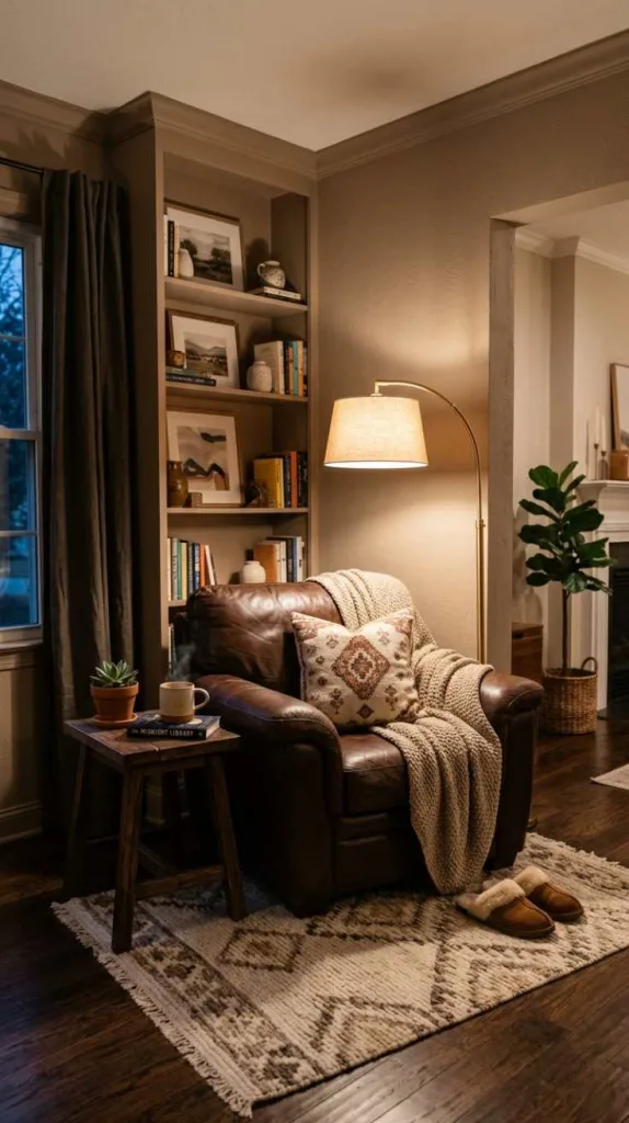 11+ Brown Living Room Decorating Ideas You'll Love 12 Deep Corner Focus