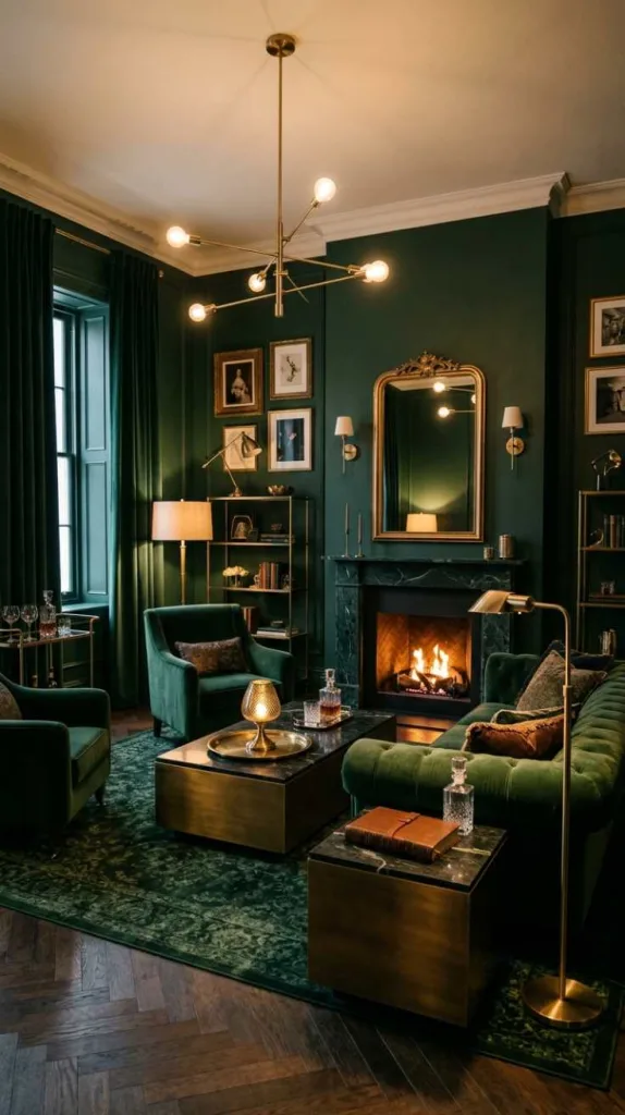 Deep Green & Brass Luxury Mood