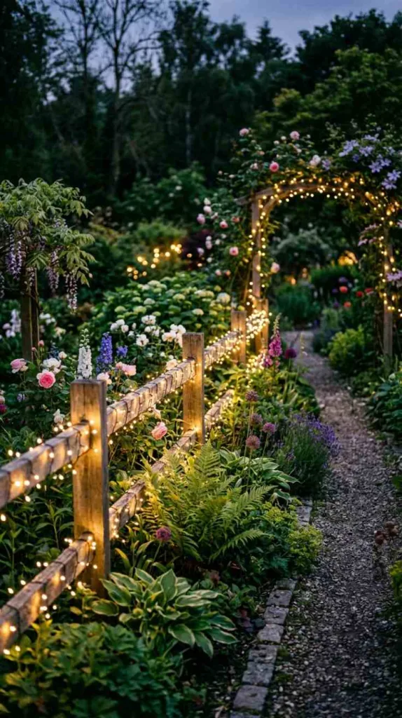 10+ Spring Garden Decor Ideas to Refresh Your Outdoor Space 3 Fairy Light Garden Glow