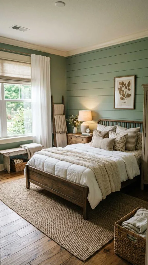 Farmhouse Sage Shiplap Walls