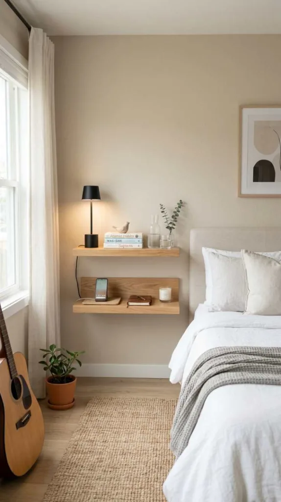 Floating Nightstand Shelves