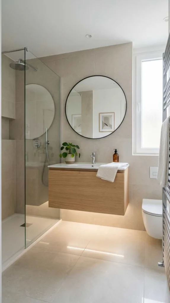 Floating Vanity for Open Floor Feel