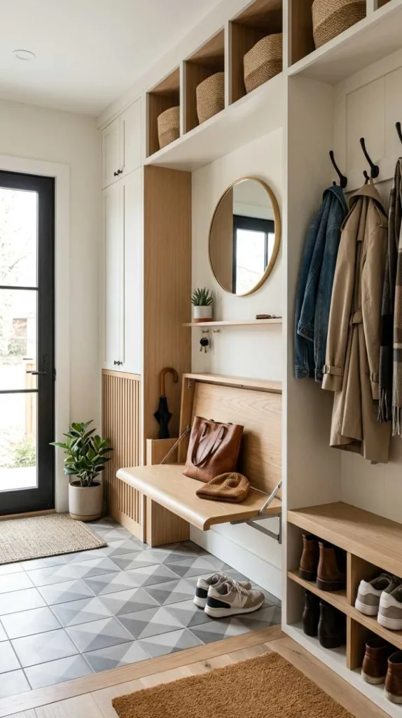 Fold-Down Wall Bench Solution