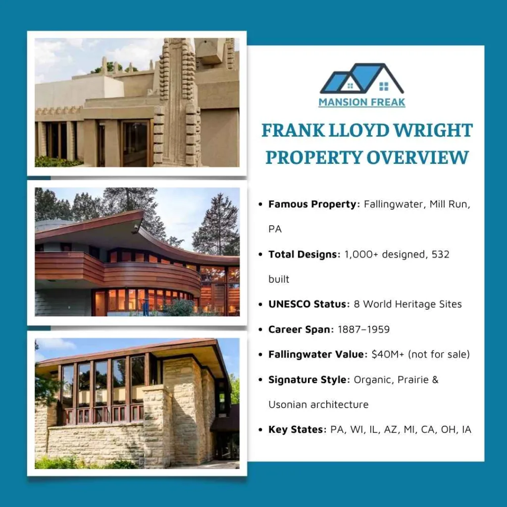 Frank Lloyd Wright Houses Quick Property Overview