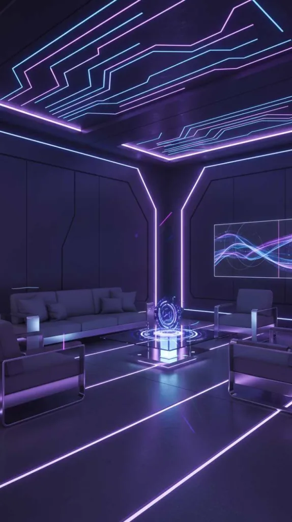 Futuristic Cyber Lounge