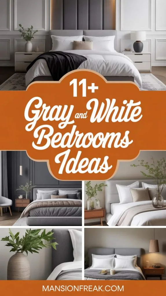 11+ Gray and White Bedrooms that Feel Calm and Timeless 2 Gray and White Bedrooms ideas
