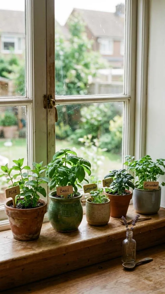 11+ Window Sill Decor Ideas to Make Your Space Feel Cozy 4 Handy Herbs