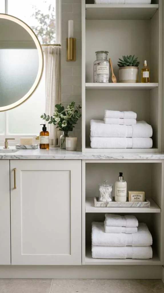 12 Bathroom Cabinet Styling Ideas for Small Space Homes 13 Hotel-Inspired Bathroom Storage