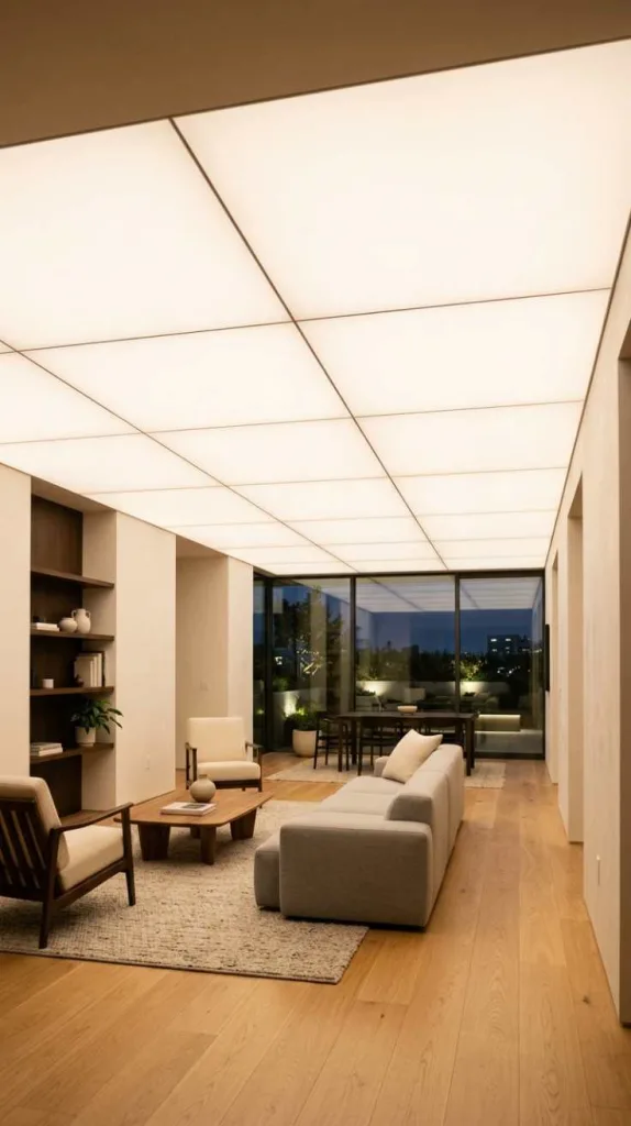 12 Decorative Ceiling Ideas That Will Make You Look Up 10 Illuminated Panel Ceiling Glow