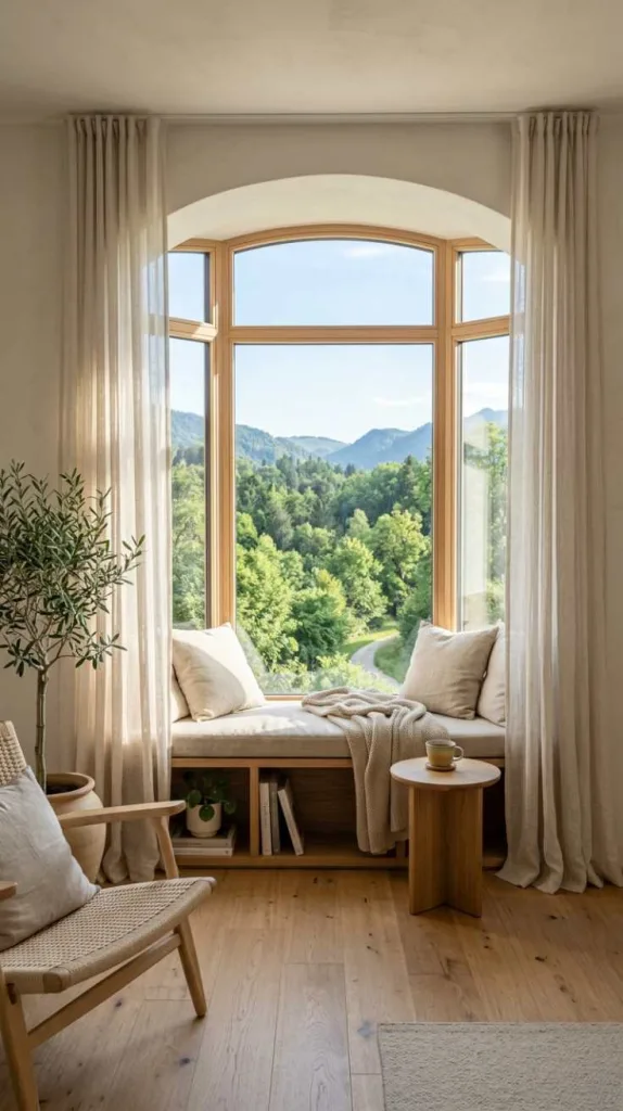 10+ Bay Window Decorating Ideas: Transform Your Space 12 Indoor-Outdoor Open View Style