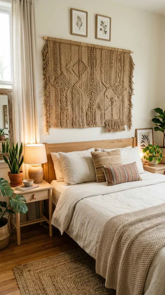 Jute Fiber Wall Art Texture