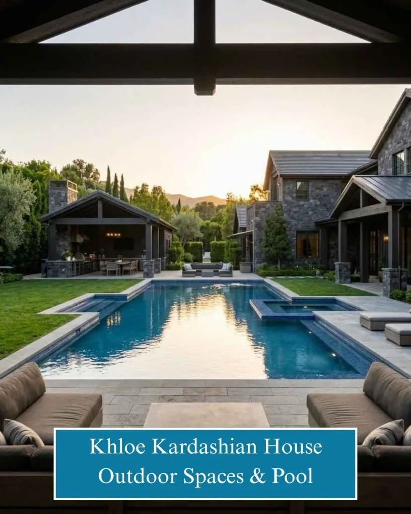 Khloe Kardashian House Outdoor Spaces & Pool