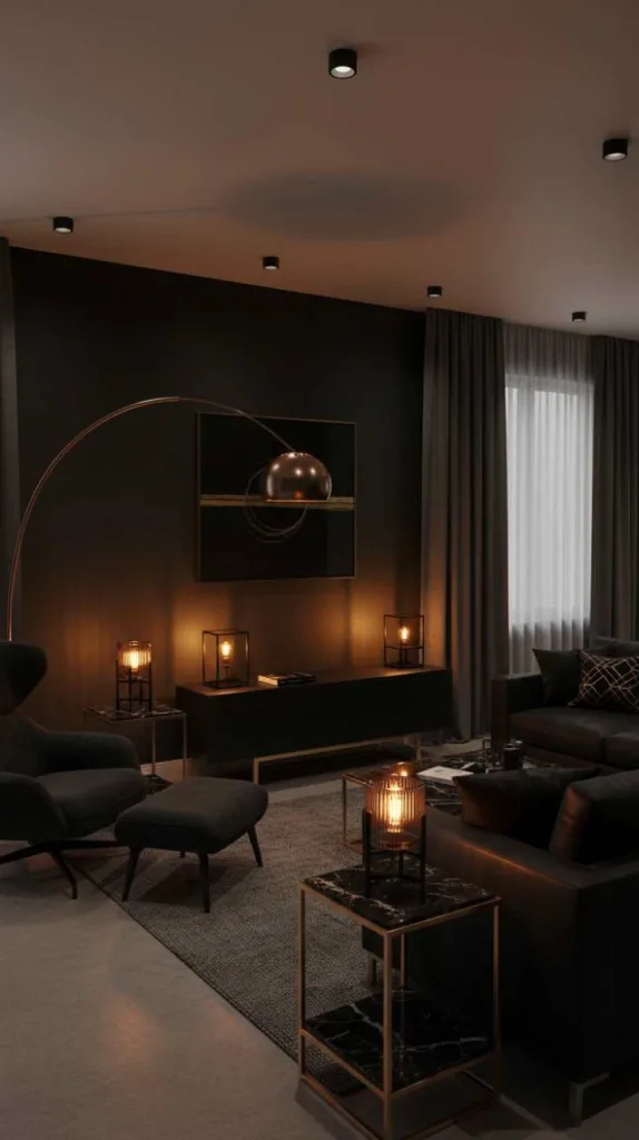 Layered Lighting for a Balanced Black Space