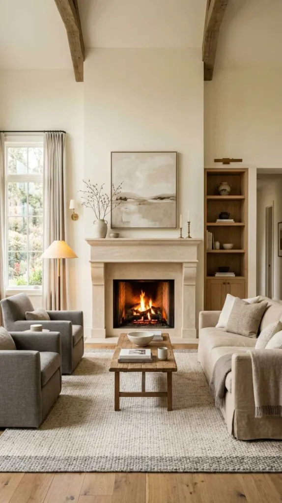 Limestone Mantel