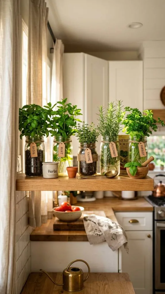 Mason Jar Herbs