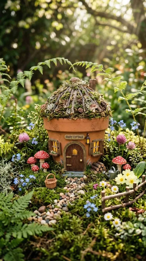 Mini Mushroom Cottage Corner