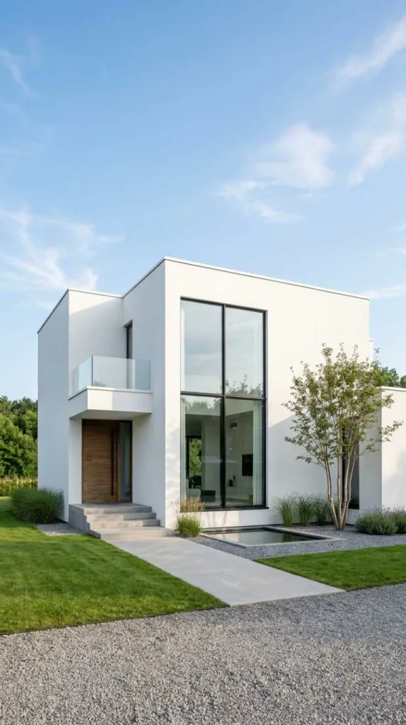 Minimalist White Cube Living