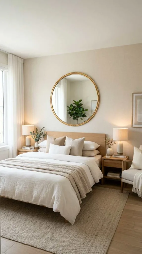 Mirror with Gold Accent Frame