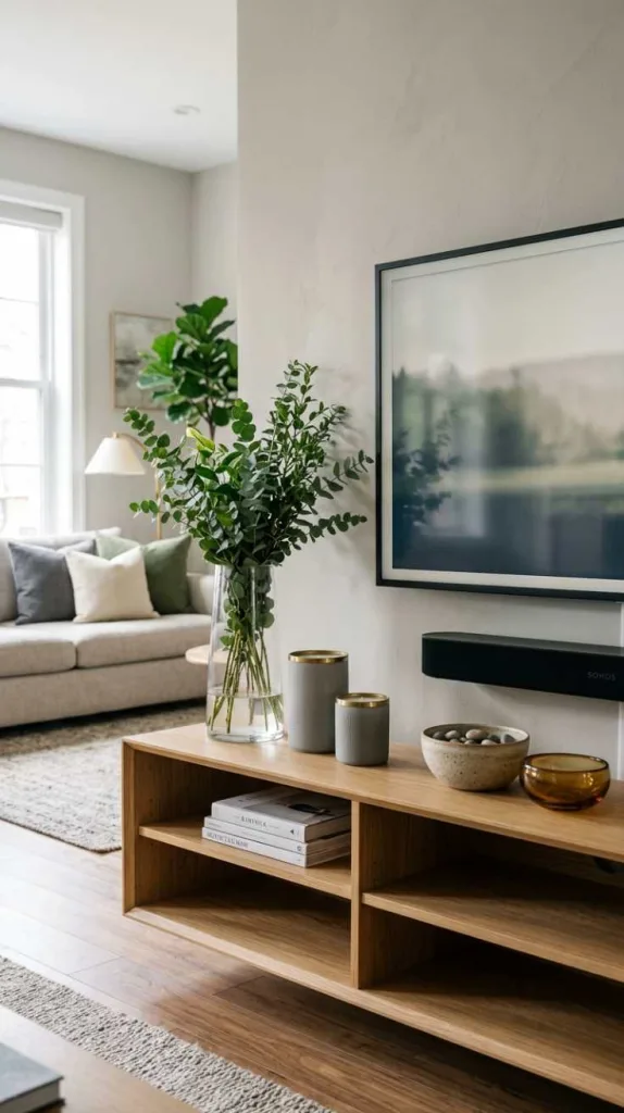 10+ Living Room TV Stand Decor Ideas for a Cozy Home 13 Mixed Heights