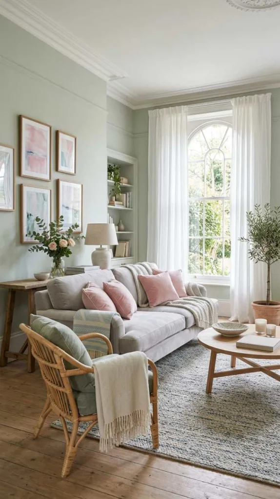 10+ Pastel Color Palette Ideas for Living Room Decor 3 Mixed Pastel Texture Layers