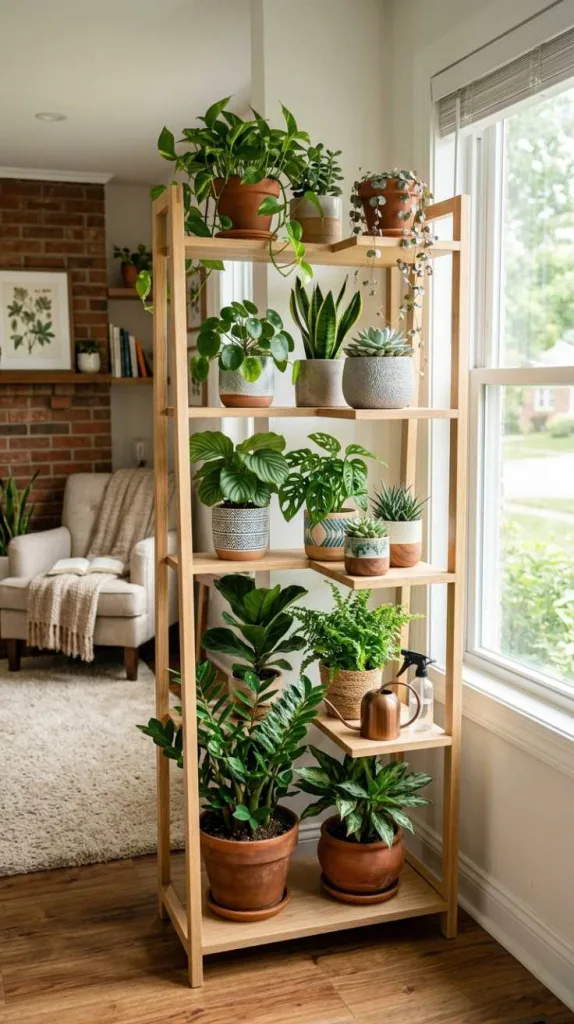 10+ DIY Plant Stand Ideas to Style Your Home Beautifully 9 Modern Tiered Shelf Garden Stand