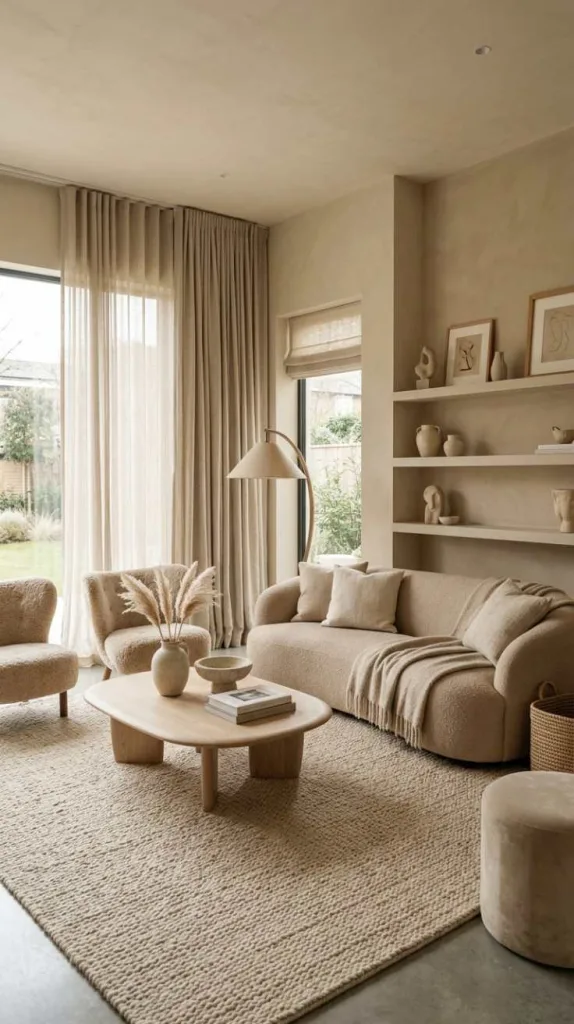 12 Beige Living Room Ideas: Luxury Twist 8 Monochromatic Serenity Layer