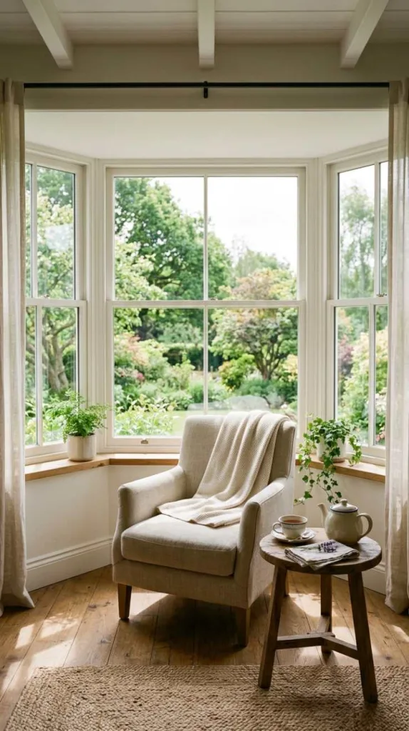 10+ Bay Window Decorating Ideas: Transform Your Space 5 Morning Tea Window Corner