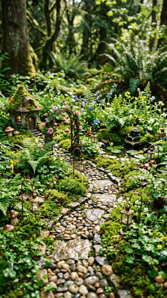 Mossy Stone Path Fairy Garden