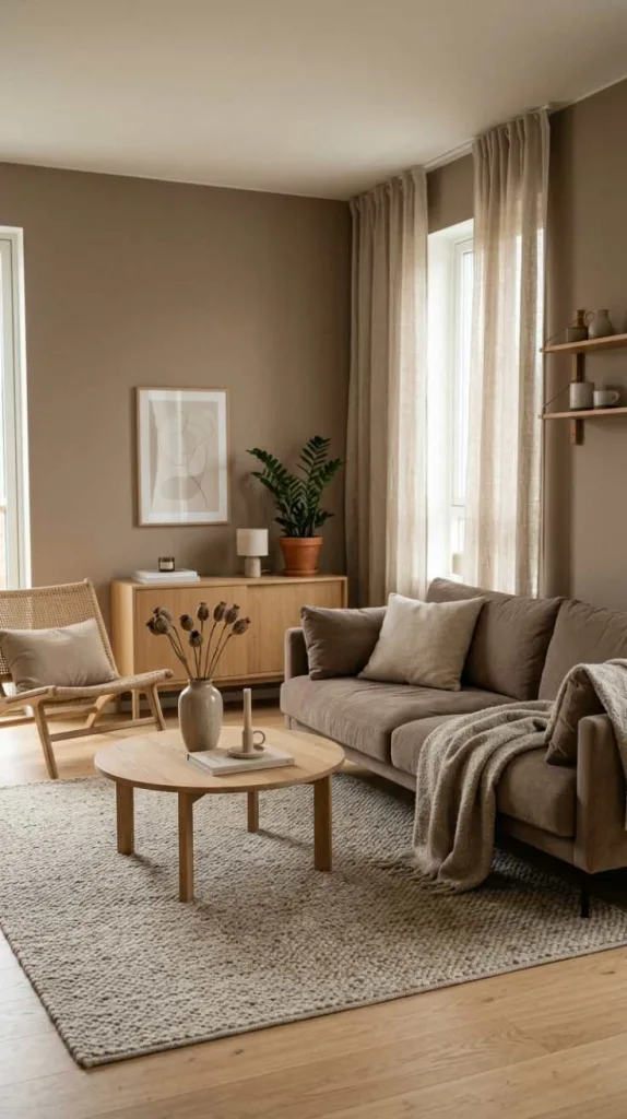 11+ Brown Living Room Decorating Ideas You'll Love 5 Mushroom Quiet Minimal