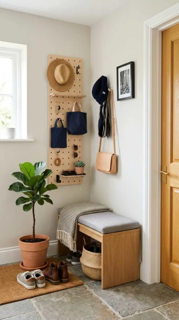 Narrow Pegboard Command Center