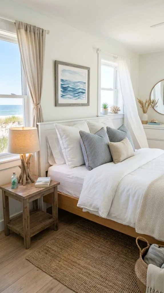 12 Beach Themed Bedroom Ideas for a Calm Coastal Feel 6 Nautical Stripes