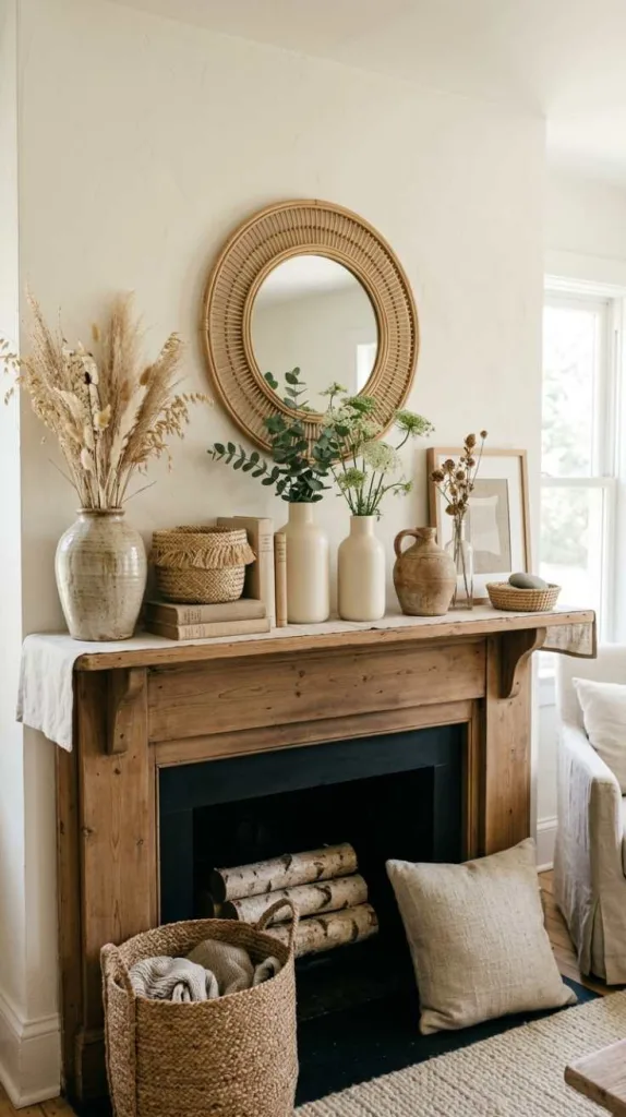 Neutral Texture Layered Mantel