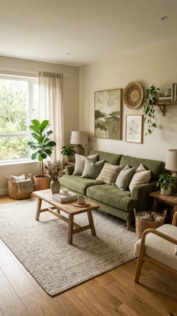 Olive Green & Beige Natural Balance