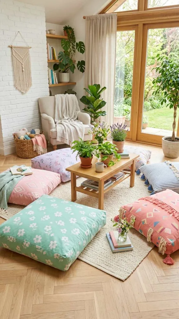 12 Spring DIY Floor Cushion Ideas for Cozy Spaces 13 Oversized Lounge Floor Cushions