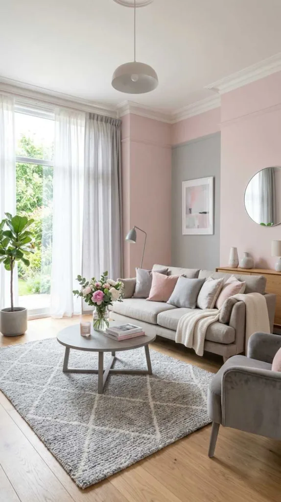 Pastel Pink & Grey Soft Style
