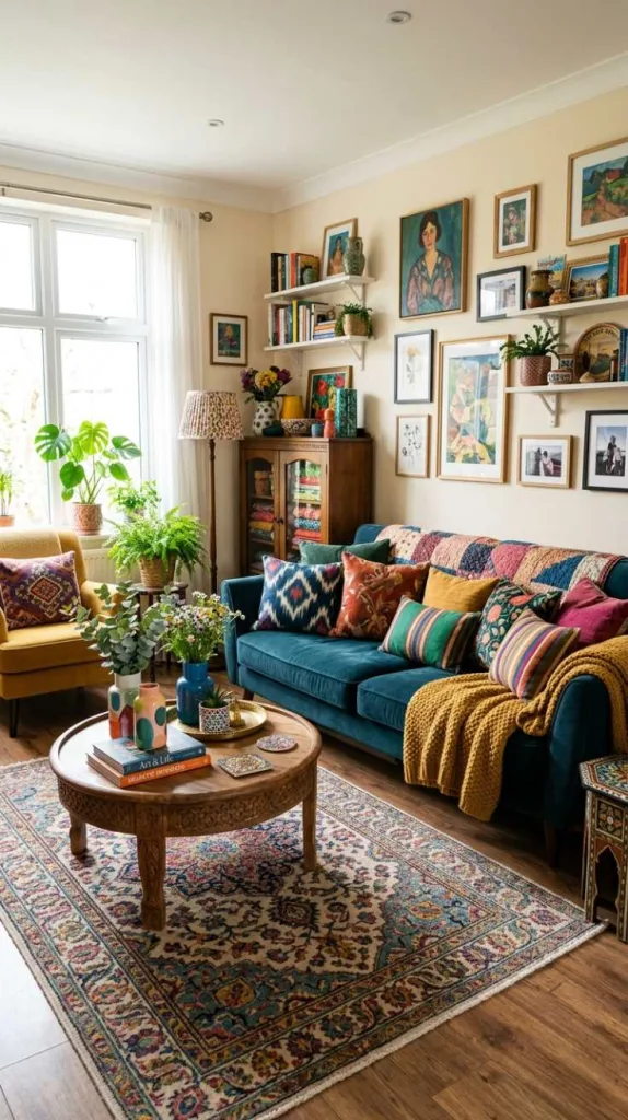 11+ Colorful Living Room Ideas: Full of Personality 8 Pattern Mix Living Style