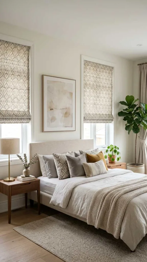 Patterned Roman Blind Styling