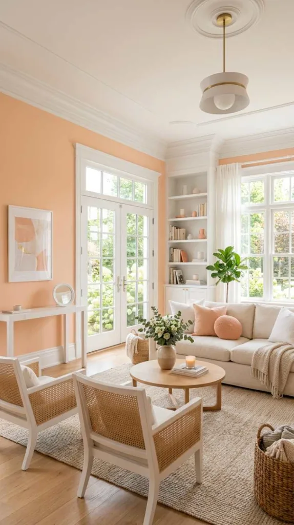Peach + White