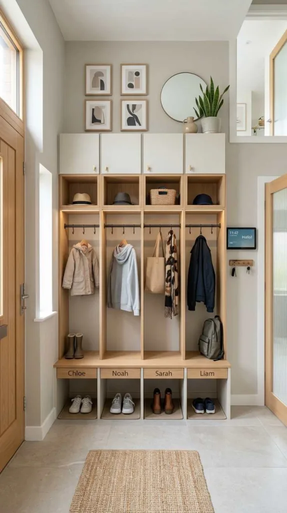 Personalized Mudroom Cubby Zones