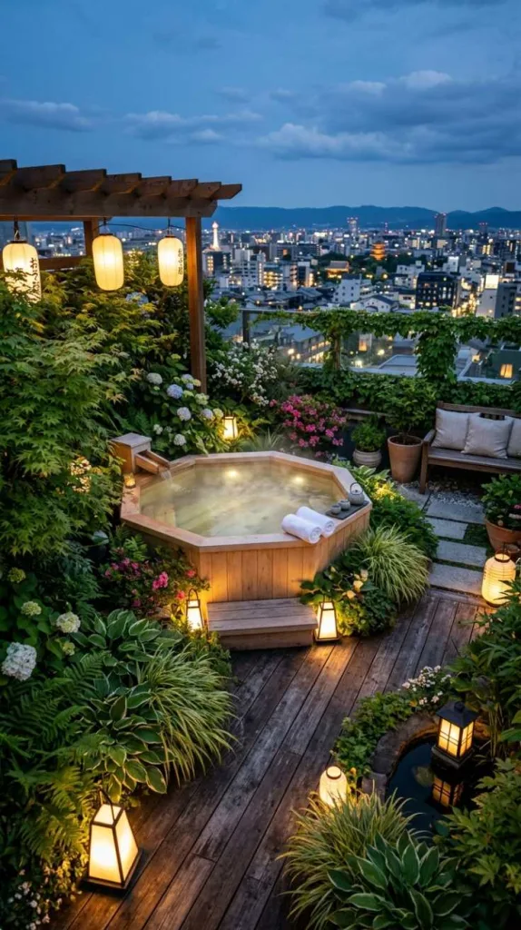 Rooftop Spa Garden Escape