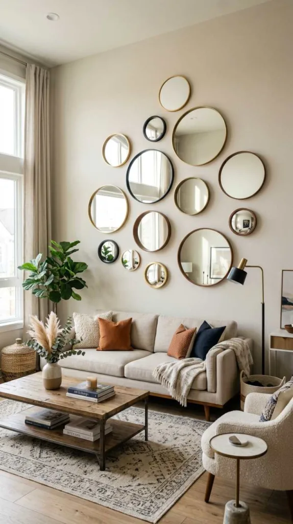 Round Mirror Gallery Arrangement