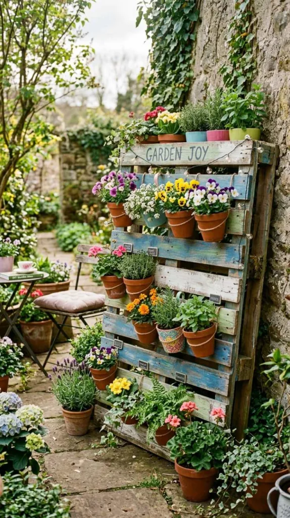 10+ Spring DIY Plant Holder Ideas for a Fresh Home 4 Rustic DIY Pallet Plant Displays