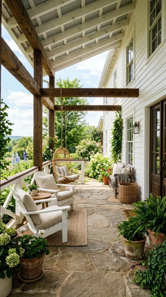Rustic White Blend Porch