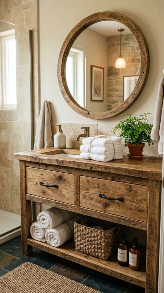 12 Bathroom Cabinet Styling Ideas for Small Space Homes 12 Rustic Wood Cabinet Warmth