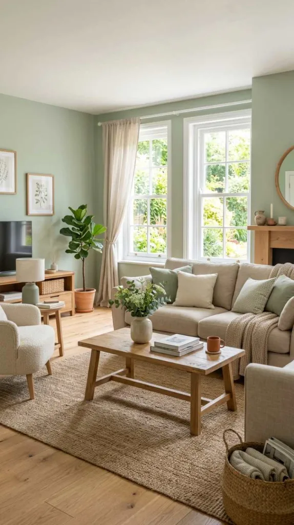 10+ Pastel Color Palette Ideas for Living Room Decor 5 Soft Sage Green Calmness